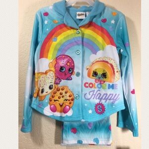 Shopkins 2-Piece XS (4/5) Sleep Set Pajamas Teal
Color